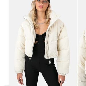 Adika cropped corduroy puffer jacket